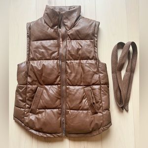 Dynamite Vegan Leather Super Puff Vest